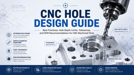 Guide de conception de trous CNC avec limites de profondeur de trou, tol&eacute;rances et recommandations DFM pour les pi&egrave;ces usin&eacute;es CNC.jpg
